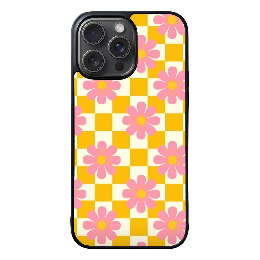 CHECKERBOARD FLOWER VL00607 iPhone 16 Pro Max Case Cover