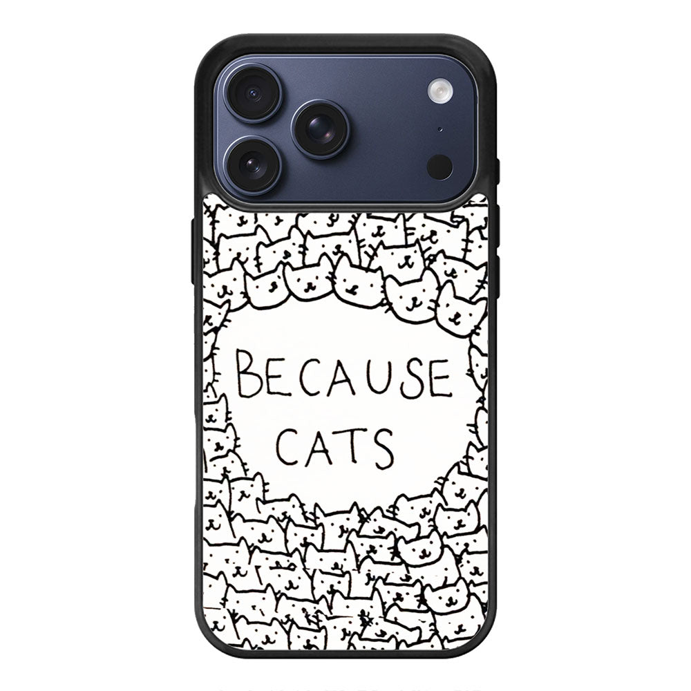 Because Cats Doodle iPhone 17 Pro Max Case Cover