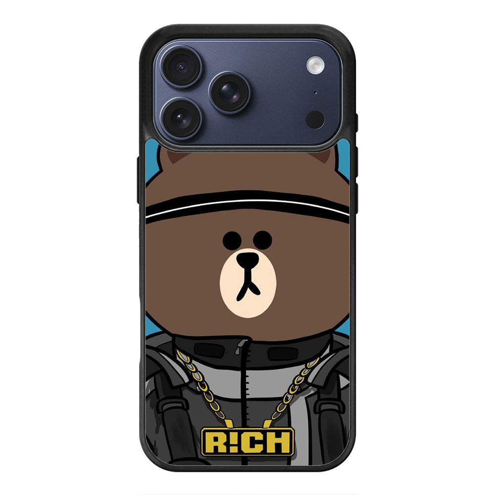 Rich Bear Cartoon Streetwear iPhone 17 Pro Max Case Cover