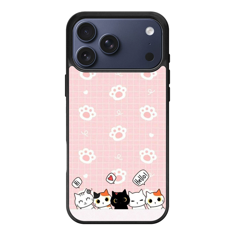 Pink Kitty Paw iPhone 17 Pro Max Case Cover