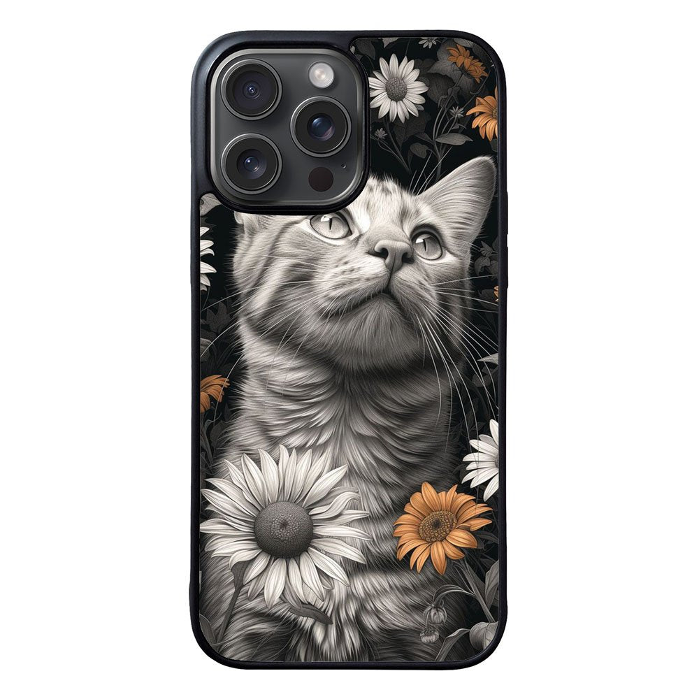 CAT WITH FLOWERS VL000148 iPhone 16 Pro Max Case Cover