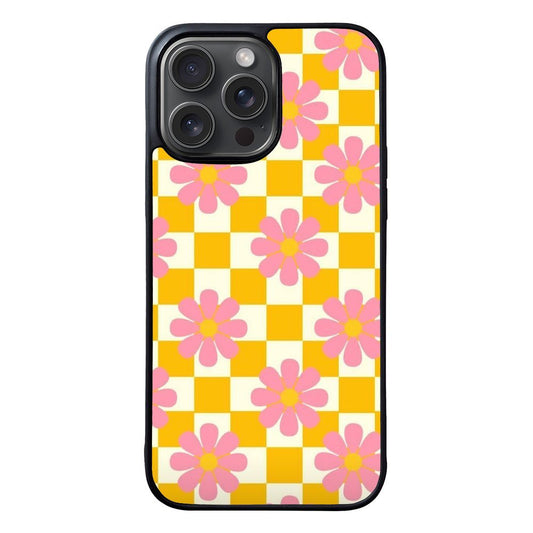 CHECKERBOARD FLOWER VL00607 iPhone 16 Pro Max Case Cover