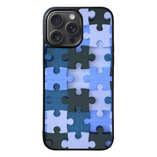 Wood puzzle Blue VL0233 iPhone 16 Pro Max Case Cover