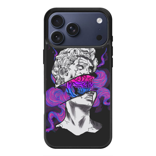 Neon David Skull Art iPhone 17 Pro Max Case Cover