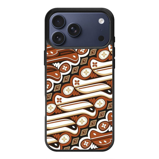 Brown Batik Pattern iPhone 17 Pro Max Case Cover