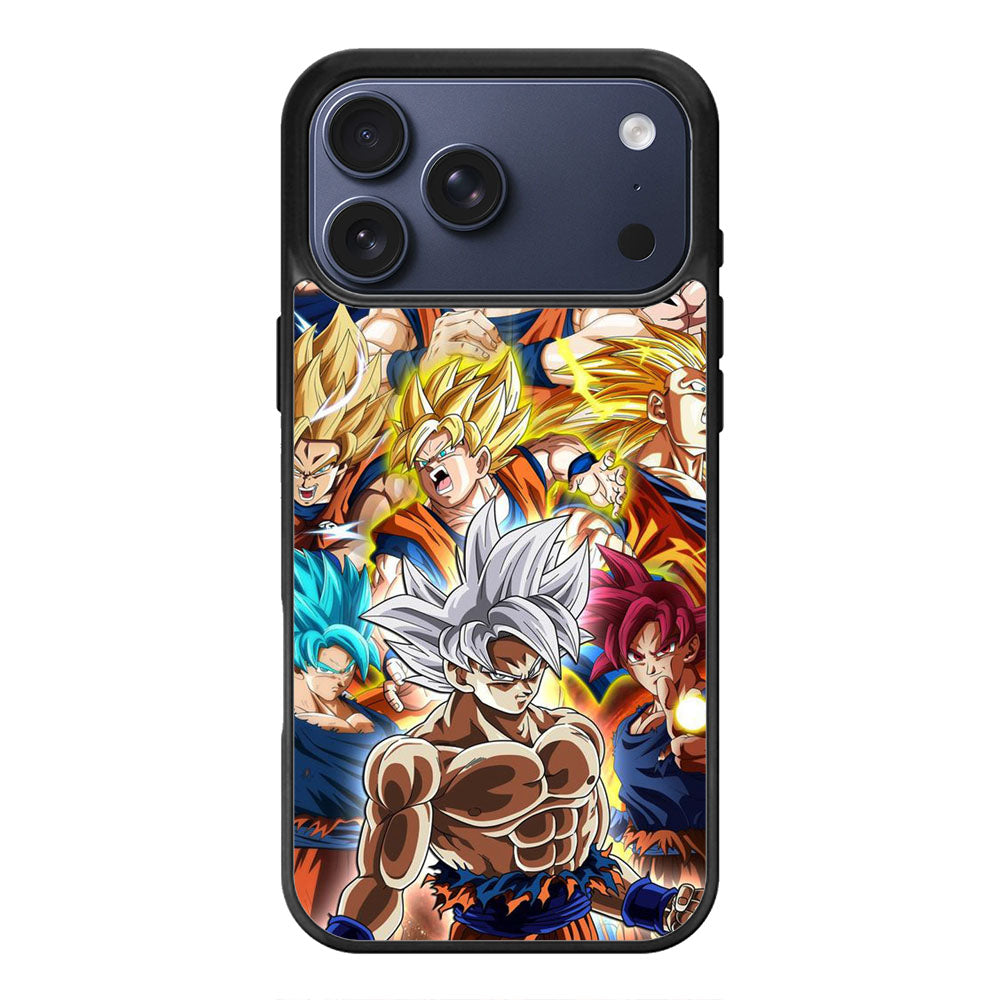 Goku Evolution Art iPhone 17 Pro Max Case Cover