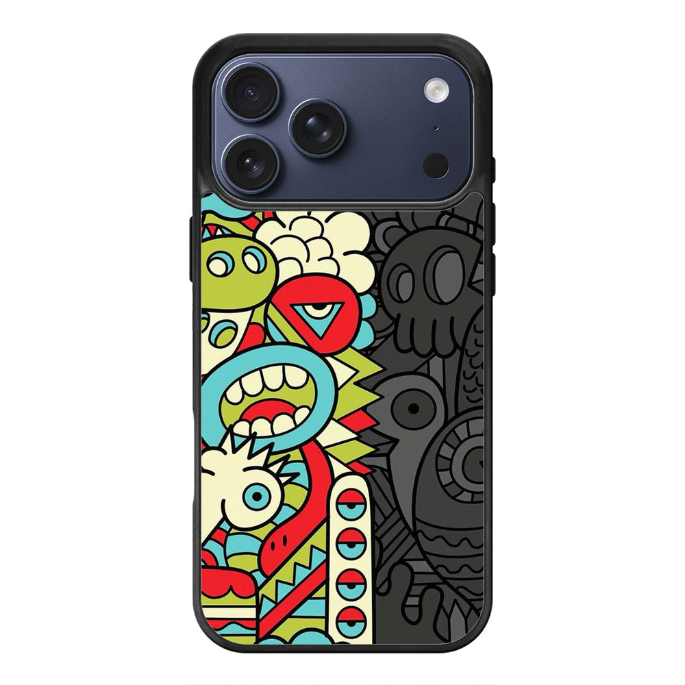 Color Splash Doodle iPhone 17 Pro Max Case Cover