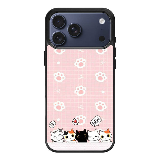 Pink Kitty Paw iPhone 17 Pro Max Case Cover