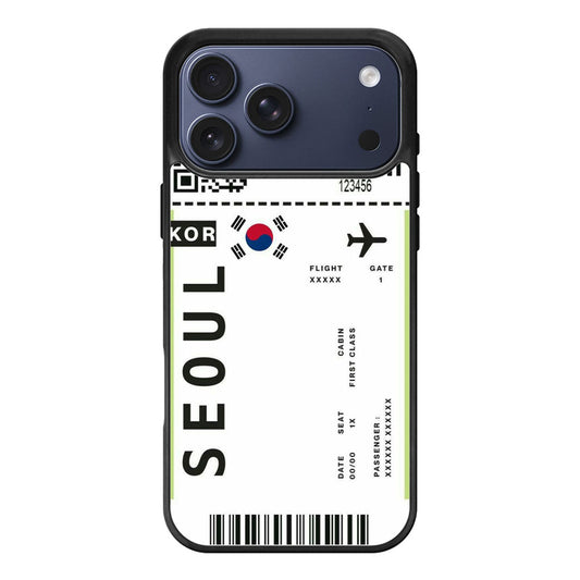 Korea Travel Ticket Art iPhone 17 Pro Max Case Cover