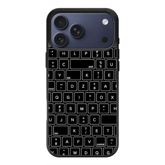 Minimal Keyboard Pattern iPhone 17 Pro Max Case Cover