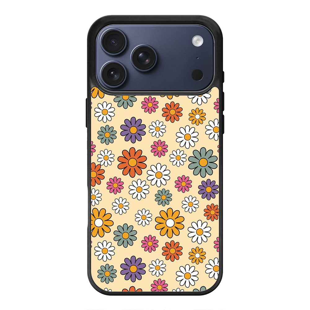 Retro Daisy Pattern iPhone 17 Pro Max Case Cover