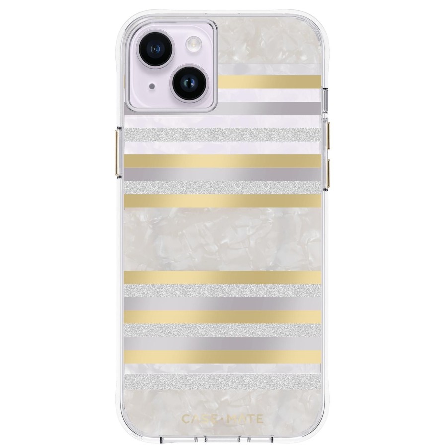 Phone Cases Case Mate Iphone 14 Plus | Pearl Stripes (Magsafe)