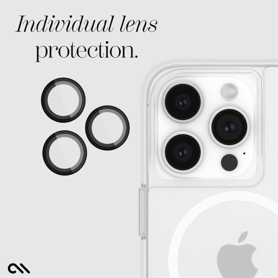 Accessories Case Mate Iphone 15 Pro Max/15 Pro | Aluminum Ring Lens Protector Black