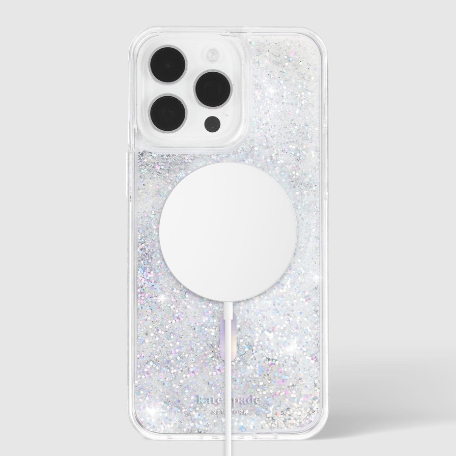 Phone Cases Case Mate Iphone 15 Pro | Kate Spade New York Liquid Glitter Opal Iridescent Magsafe