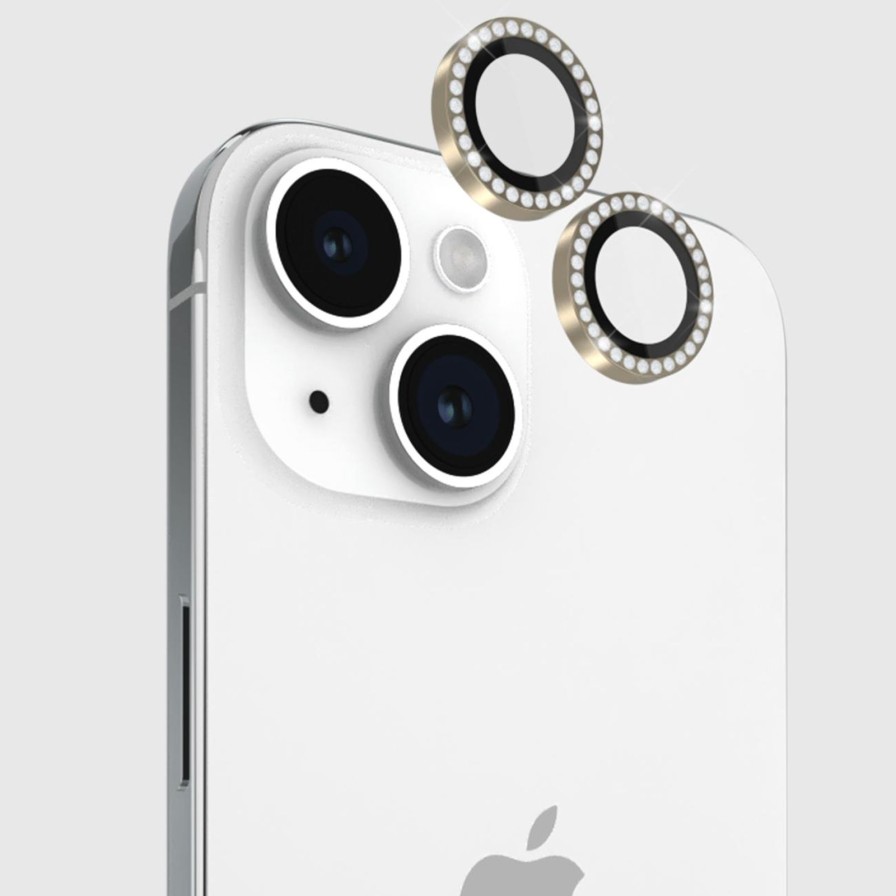 Accessories Case Mate Iphone 15/15 Plus | Kate Spade New York Aluminum Ring Lens Protector Set In Stone Gold