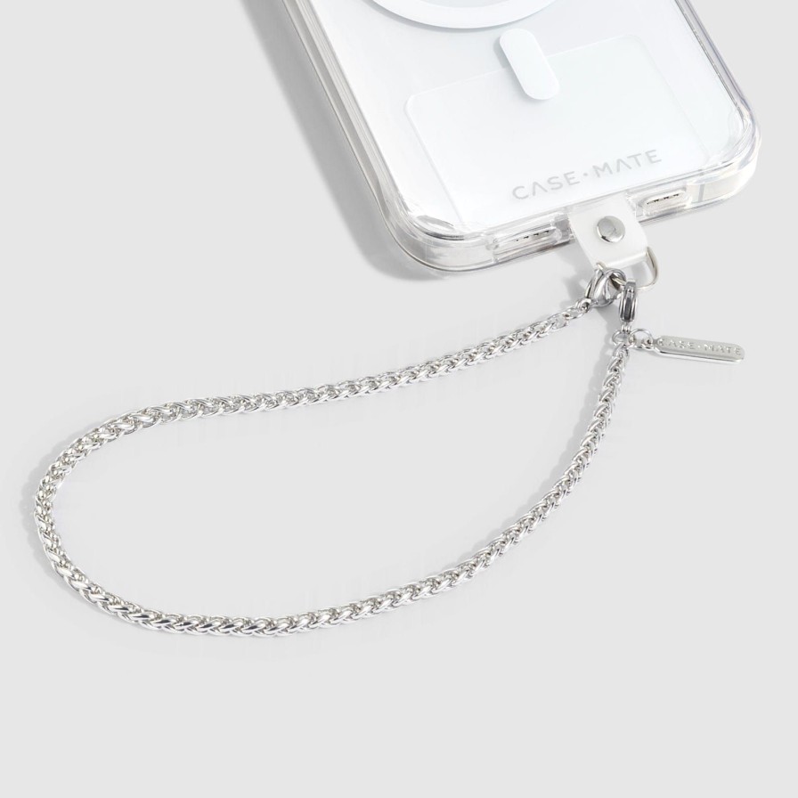 Accessories Case Mate Phone Charms & Straps | Dainty Silver Chain Phone Charm