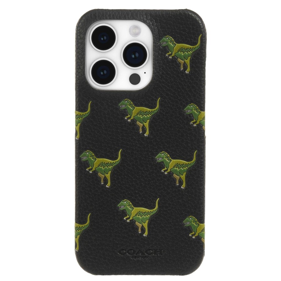 Phone Cases Case Mate Iphone 14 Pro | Coach Leather Slim Wrap Signature Repeat Rexy