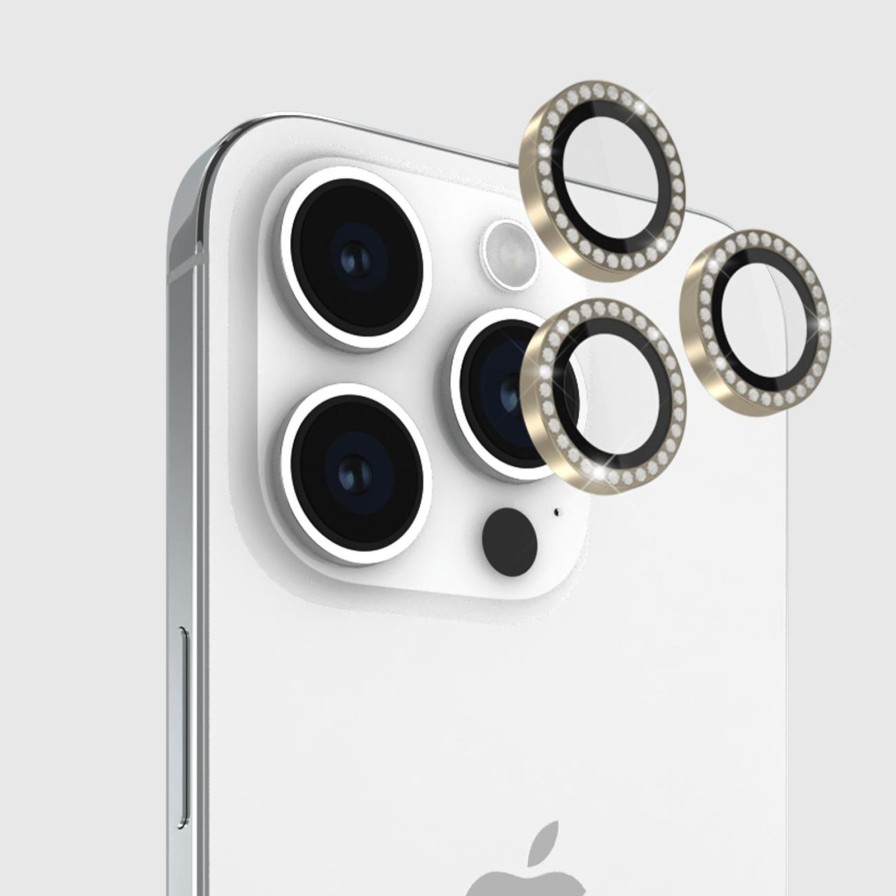 Accessories Case Mate Iphone 14 Pro Max/14 Pro | Kate Spade New York Aluminum Ring Lens Protector Set In Stone Gold