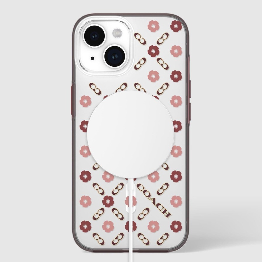 Phone Cases Case Mate Iphone 15 | Coach Tea Rose Magsafe