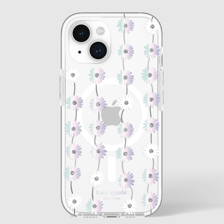 Phone Cases Case Mate Iphone 15 | Kate Spade New York Tough Daisy Chain Iridescent Magsafe