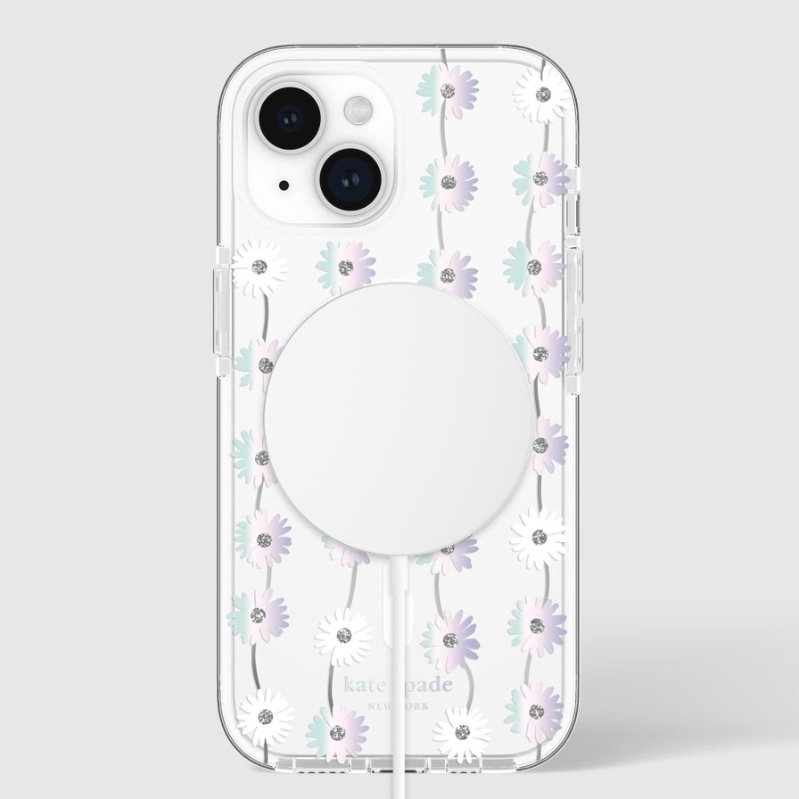 Phone Cases Case Mate Iphone 15 | Kate Spade New York Tough Daisy Chain Iridescent Magsafe