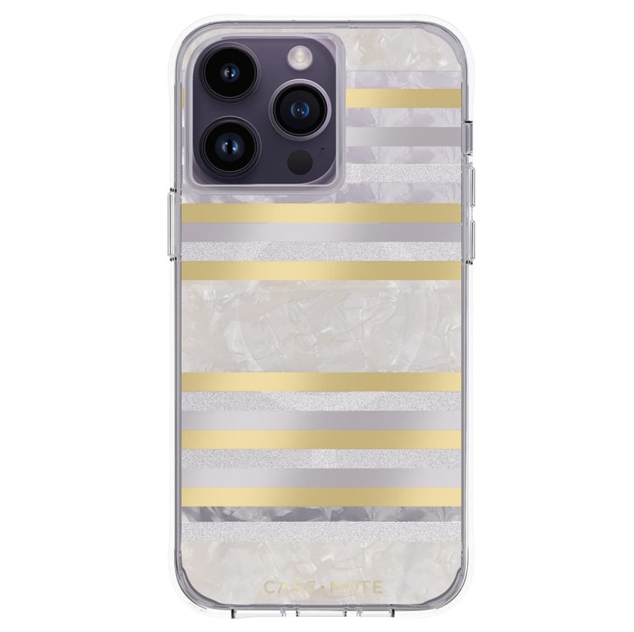 Phone Cases Case Mate Iphone 14 Pro Max | Pearl Stripes (Magsafe)