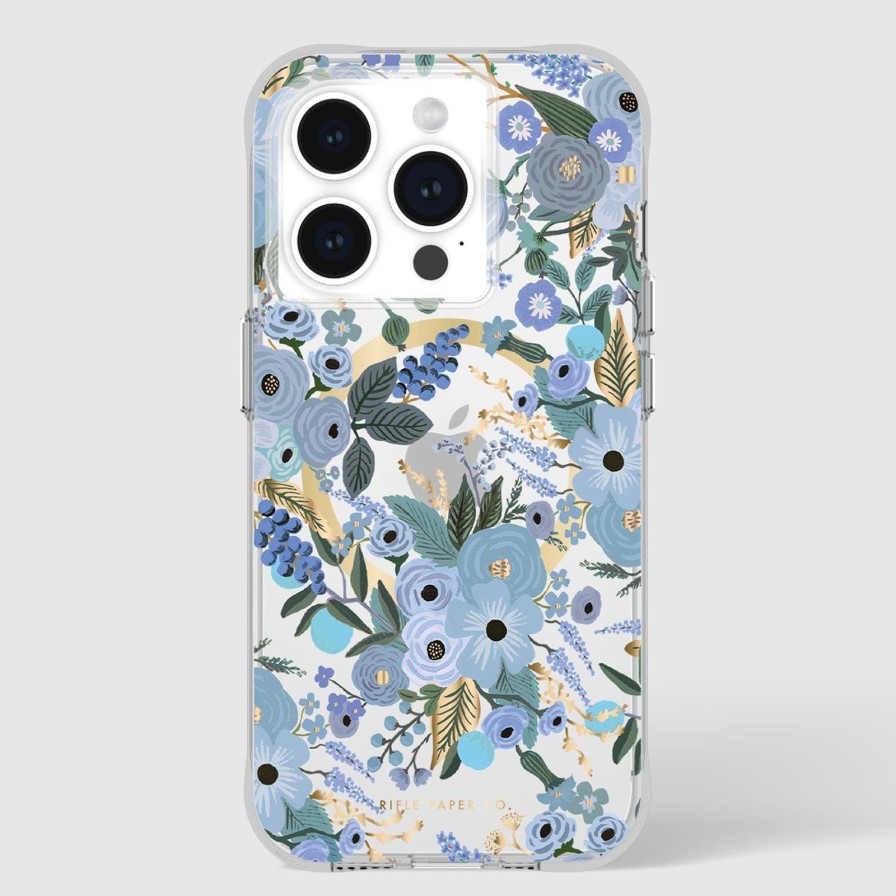 Phone Cases Case Mate Iphone 15 Pro | Rifle Paper Co. Garden Party Blue Magsafe