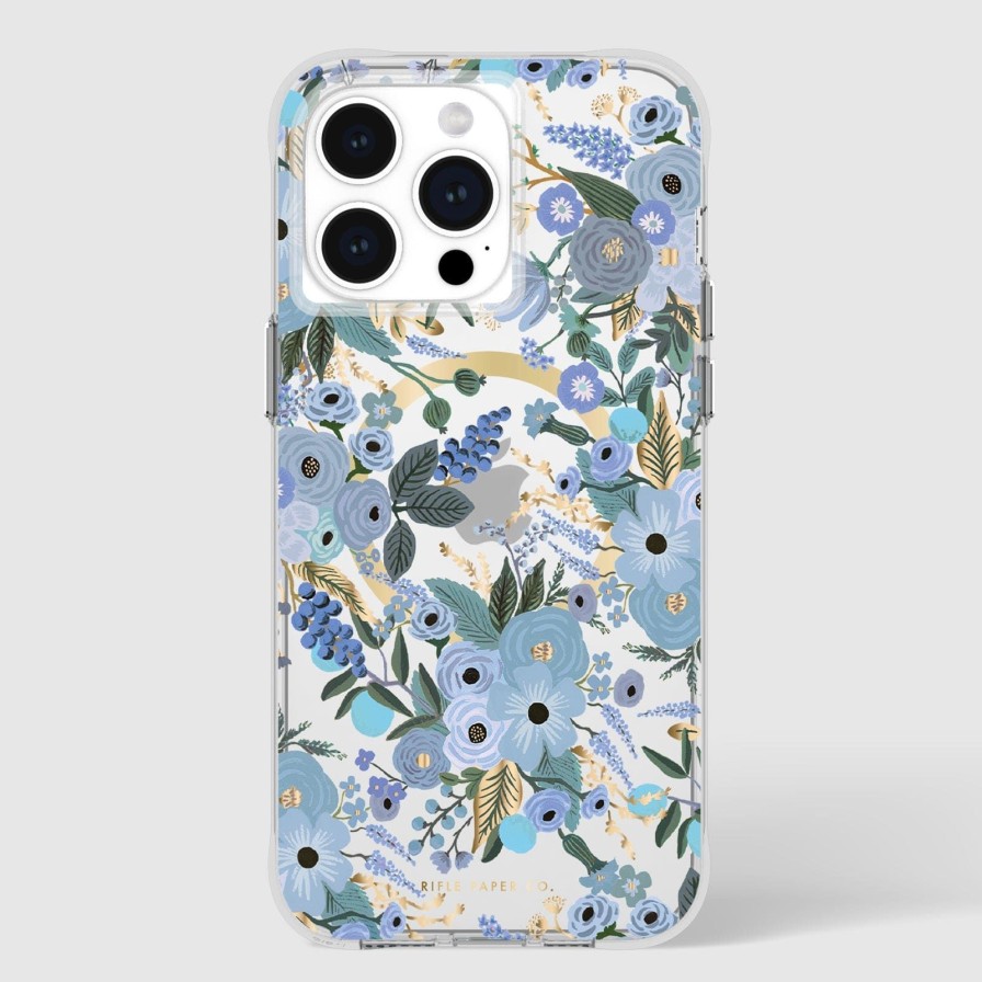 Phone Cases Case Mate Iphone 15 Pro Max | Rifle Paper Co. Garden Party Blue Magsafe