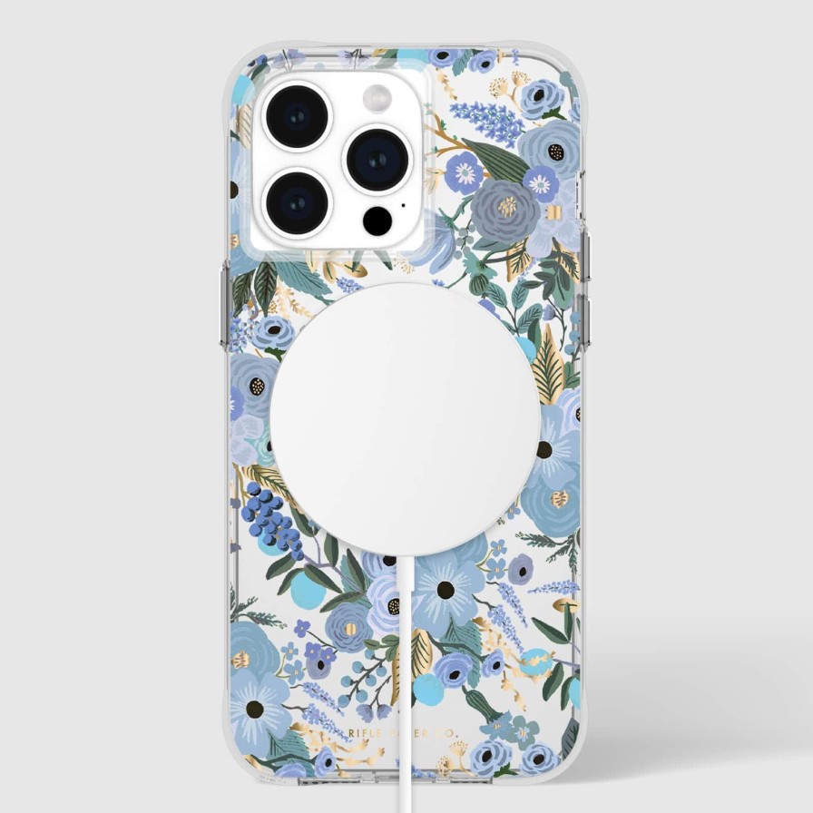 Phone Cases Case Mate Iphone 15 Pro Max | Rifle Paper Co. Garden Party Blue Magsafe