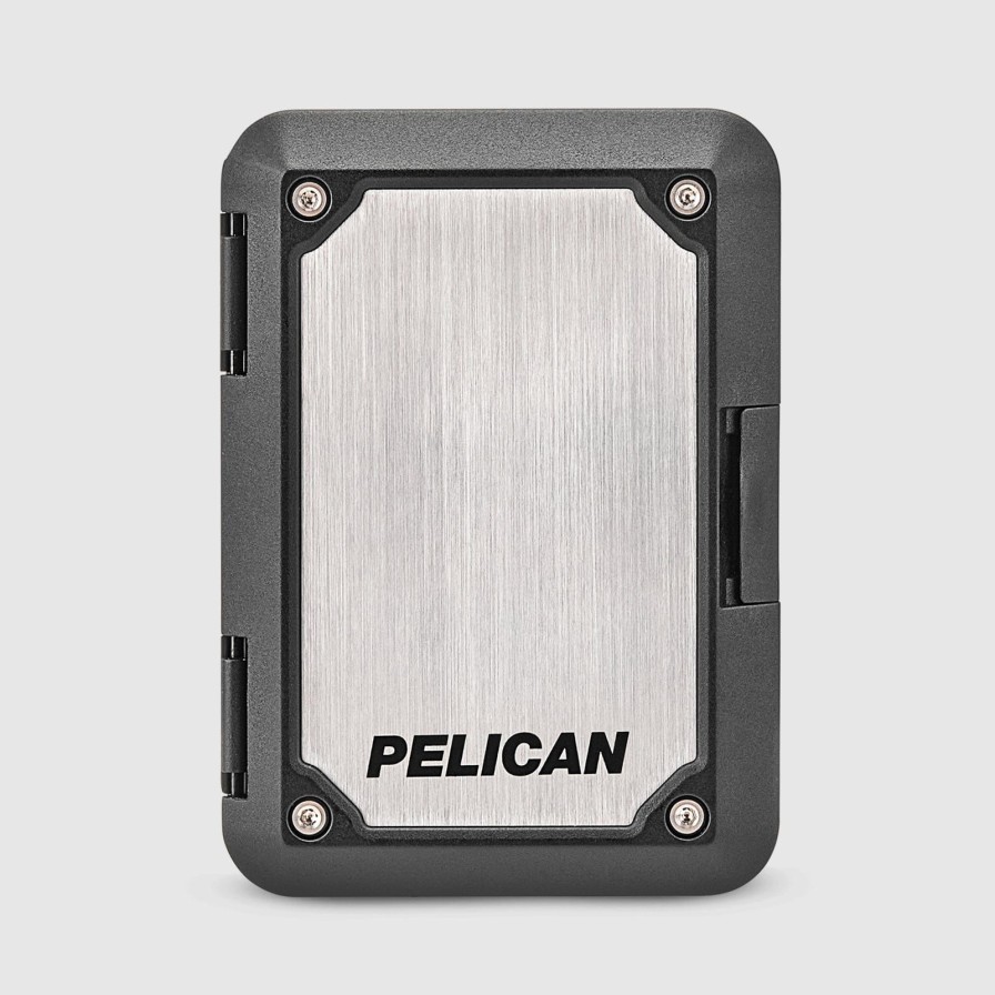 Accessories Case Mate Magsafe Wallets | Pelican Shield Magsafe Rfid Blocking Wallet Brushed Titanium