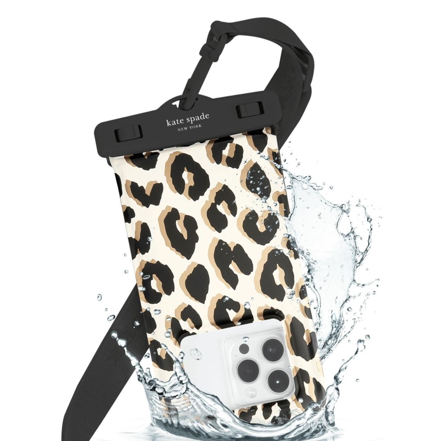 Accessories Case Mate Waterproof Pouches | Kate Spade New York City Leopard Waterproof Floating Pouch