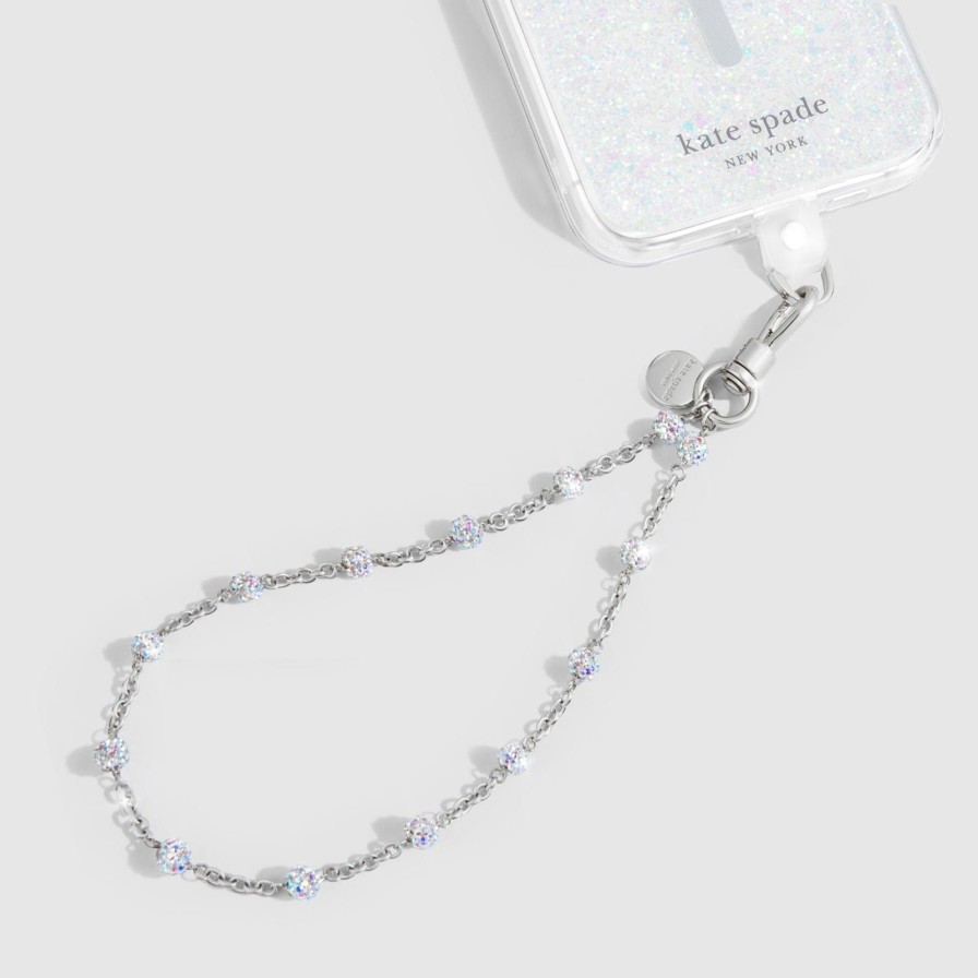 Accessories Case Mate Phone Charms & Straps | Kate Spade New York Dazzle Chain Silver Phone Charm