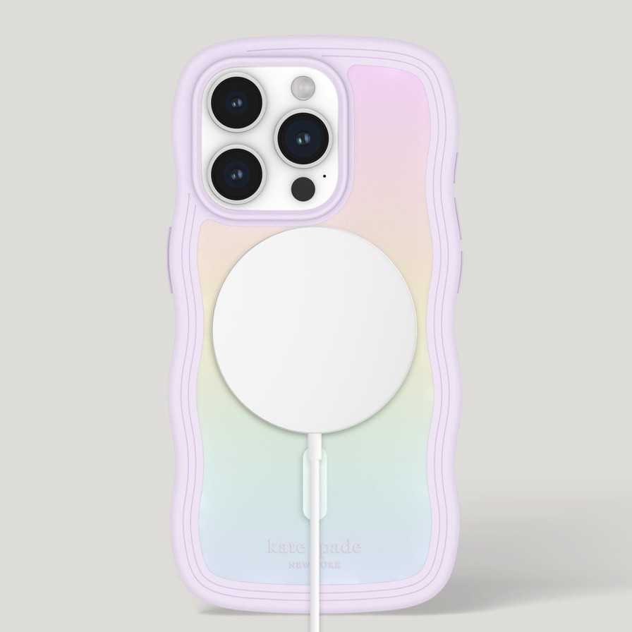 Phone Cases Case Mate Iphone 15 Pro | Kate Spade New York Wavy Opal Iridescent Magsafe